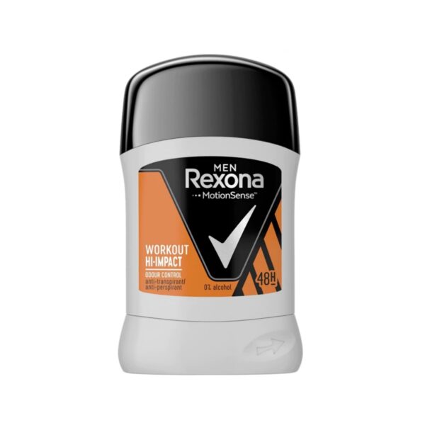 استیک ضد تعریق مردانه رکسونا Rexona مدل Workout Hi-impact حجم 50 میلی لیتر