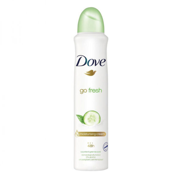 اسپری ضد تعریق زنانه داو Dove مدل Go Fresh (خیار) حجم 250 میلی لیتر