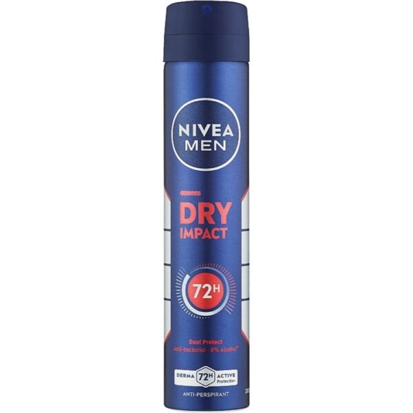 اسپری ضد تعریق مردانه نیوا NIVEA مدل DRY IMPACT حجم 200 میلی لیتر