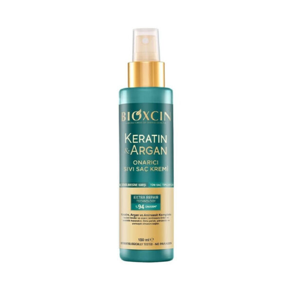 اسپری نرم کننده و ترمیم کننده مو بیوکسین Bioxcin مدل keratin& Argan حجم 150 میلی لیتر