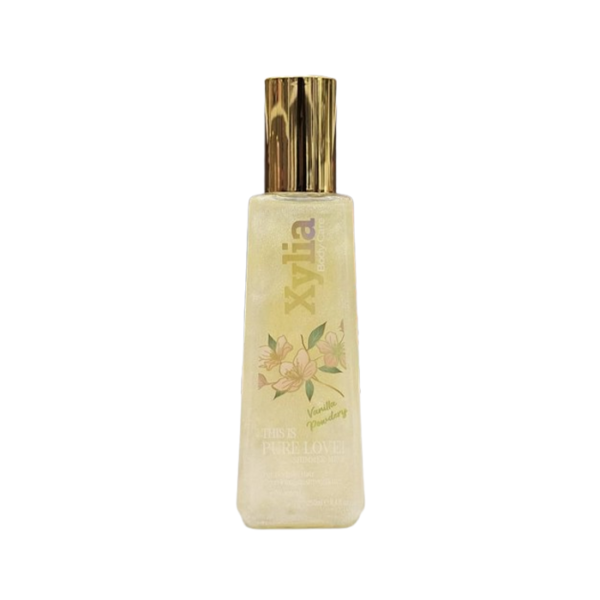 بادی اسپلش اکسلیا XYLIA مدل VANILLA POWDERY (طلایی ) حجم 250 میلی لیتر