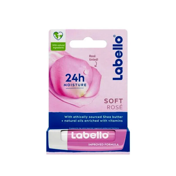 بالم لب لابلو Labello مدل Soft Rose (گل رز) حجم 5 میلی لیتر