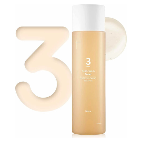 تونر آبرسان و روشن کننده پوست نامبوزین NUMBUZIN مدل SUPER GLOWING ESSENCE 3 حجم 200 میلی لیتر