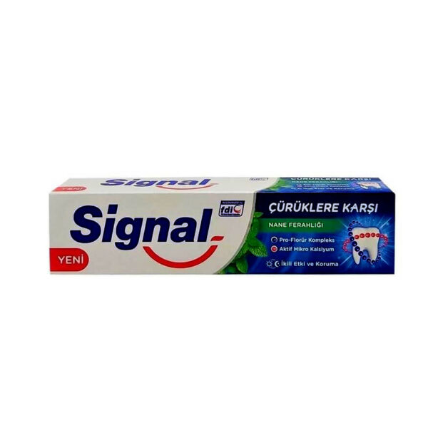 خمیر دندان سیگنال SIGNAL مدل Curuklere Karsi (سبز) حجم 100  میلی لیتر