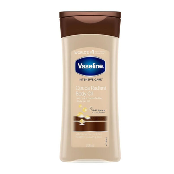 روغن بدن وازلین Vaseline مدل Cocoa Radiant حاوی عصاره کاکائو حجم 400 میلی لیتر