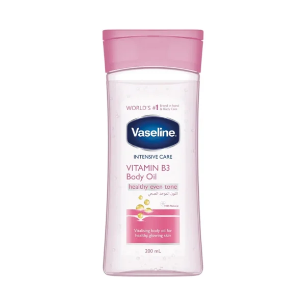 روغن بدن وازلین VASELINE مدل VITAMIN B3 (صورتی) حجم 200 میلی لیتر