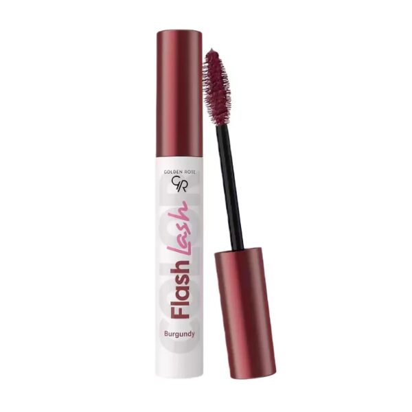ریمل رنگی گلدن رز GOLDEN ROSE سری FLASH LASH مدل 110BURGUNDY (زرشکی) حجم 9 میلی لیتر