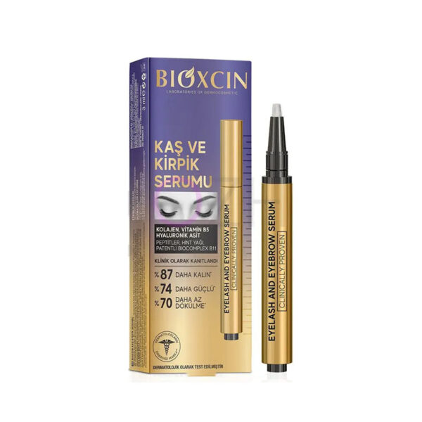 سرم تقویت کننده مژه و ابرو بیوکسین Bioxin حاوی هیالورنیک اسید حجم 3 میلی لیتر