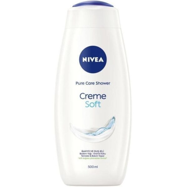 شامپو بدن نیوا NIVEA مدل SOFT CREME & ALMOND OIL حجم 500 میلی لیتر