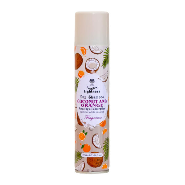 شامپو خشک لایت نس LIGHTNESS مدل COCONUT & ORANGE (نارگیل و پرتقال) حجم 200 میلی لیتر