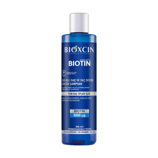 شامپو ضد ریزش روزانه مو بیوکسین BIOXIN مدل BIOTIN حجم 300 میلی لیتر