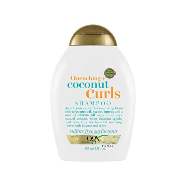 شامپو مو فاقد سولفات او جی ایکس OGX مدل Coconut Curls حجم 385 میلی لیتر