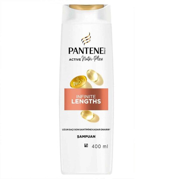 شامپو مو پنتن PANTENE مدل INFINITE LENGTHS (نارنجی) حجم 400 میلی لیتر