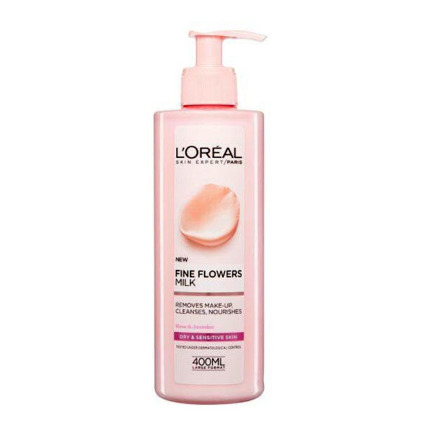 شیر پاک کن لورآل Loreal مدل Delicate Flowers حجم 400 میلی لیتر