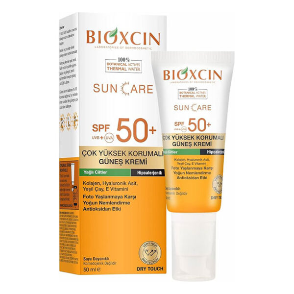 ضدآفتاب رنگی بیوکسین BIOXIN مدل OILY SKIN SPF+50 (پوست چرب) حجم 50 میلی لیتر