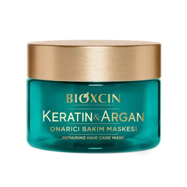 ماسک مو کاسه ای بیوکسین BIOXCIN مدل KERATIN & ARGAN حجم 225 میلی لیتر
