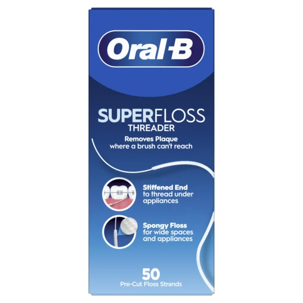 نخ دندان اورال بی Oral-B مدل Super Floss طول 50 متر (آبی)