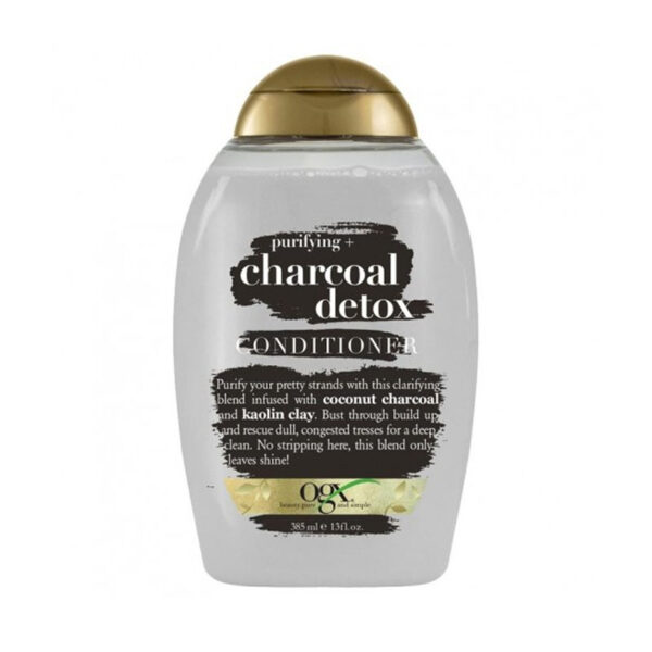 نرم کننده مو فاقد سولفات او جی ایکس OGX مدل Charcoal Detox حجم 385 میلی لیتر