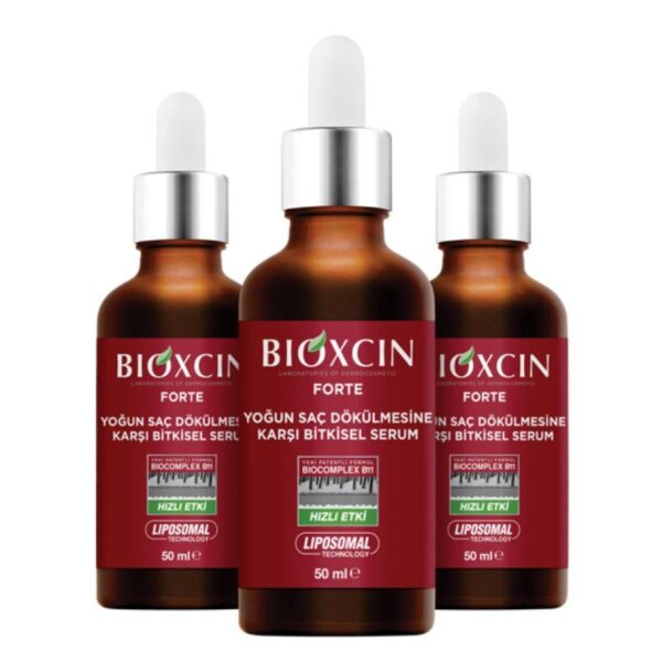 پک 3 عددی سرم ضد ریزش و تقویت کننده مو بیوکسین BIOXCIN مدل FORTE حجم 50 میلی لیتر