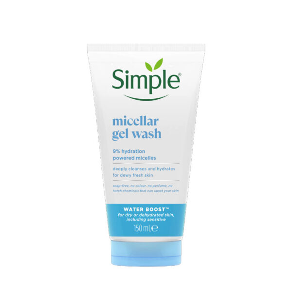 ژل شست و شوی صورت سیمپل Simple مدل Micellar Gel Wash حجم 150 میلی لیتر