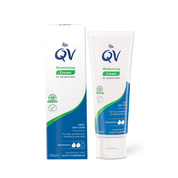 کرم مرطوب کننده تیوپی کیو وی QV پوست حساس و خیلی خشک وزن 100 گرم