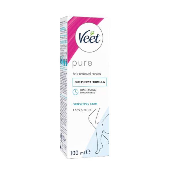 کرم موبر ویت VEET سری PURE مدل SENSITIVE SKIN (آبی) حجم 100 میلی لیتر
