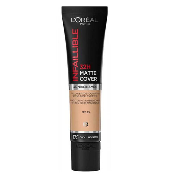 کرم پودر تیوپی لورآل Loreal مدل Matte Cover شماره 175 حجم 30 میلی لیتر