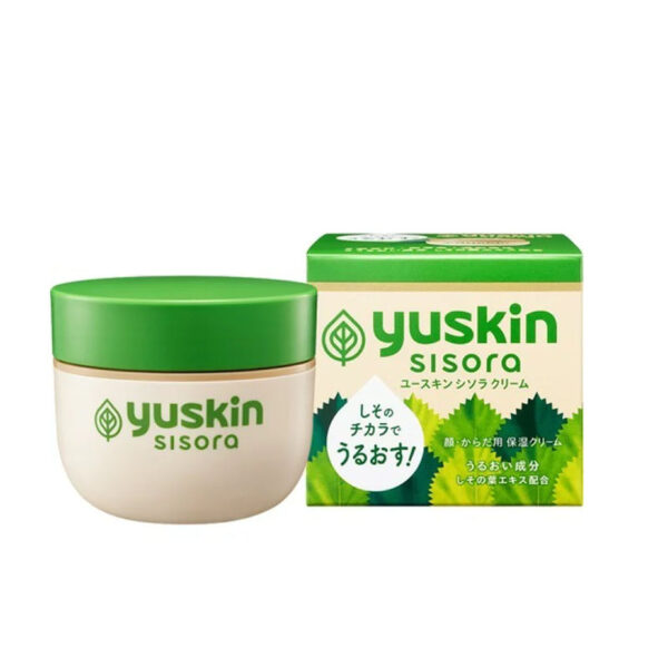 کرم کاسه ای مرطوب کننده درمانی صورت و بدن yuskin مدل Sisora (سبز) وزن 110 گرم