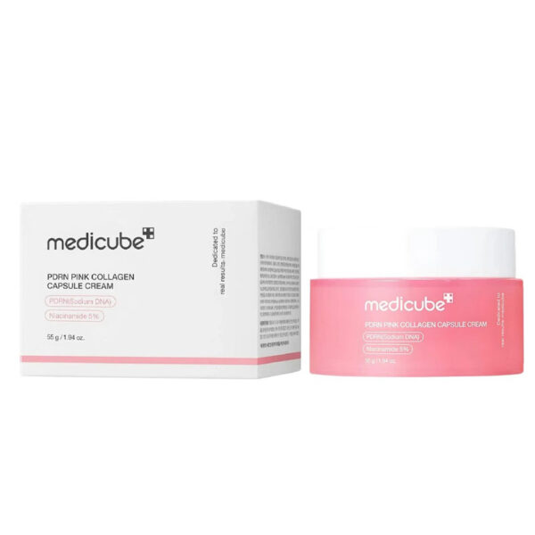 کرم کپسولی کلاژن مدی کیوب MEDICUBE مدل PDRN PINK COLLAGEN وزن 55 گرم